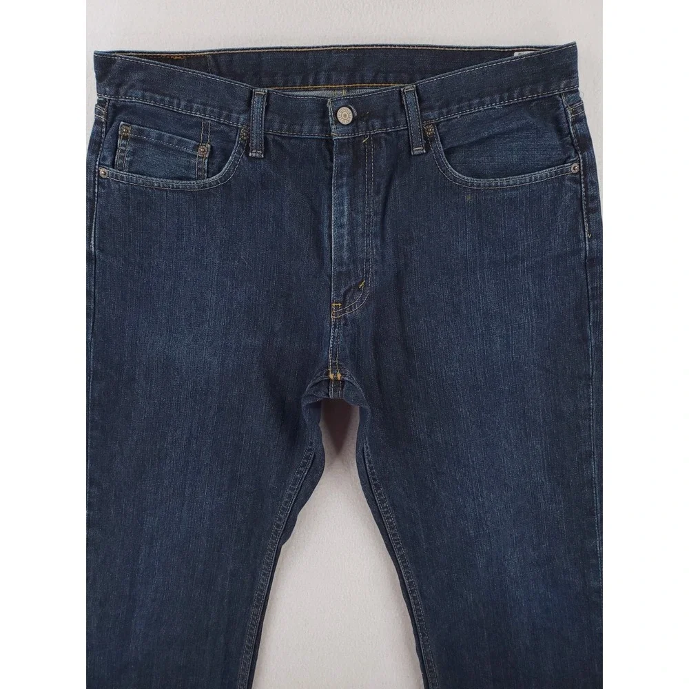 Levis 559 Jeans Mens 36x32 Relaxed Straight Heavy Denim Work Pants Dark Wash